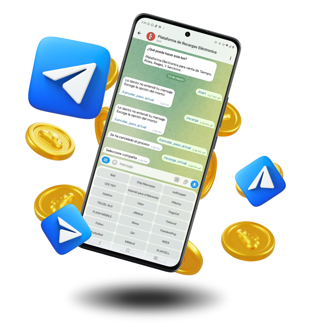 Vender recargas por Telegram con Linntae